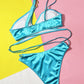Chain Detail Crisscross Bikini Set