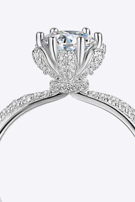 1 Carat Moissanite 6-Prong Ring - includes certificate of stone properties