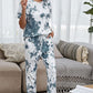 Full Size Tie-Dye Tee and Drawstring Waist Joggers Lounge Set