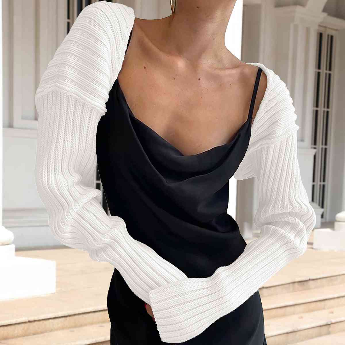 Long Sleeve Knit Bolero Cardigan