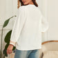 Plus Size V-Neck Puff Sleeve Blouse