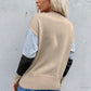 Women's Color Block Ribbed Trim Round Neck Knit Pullover