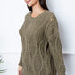 Round Neck Dropped Shoulder Sweater