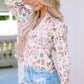 Printed Collared Neck Long Sleeve Shirt