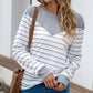 Striped Round Neck Long Sleeve T-Shirt