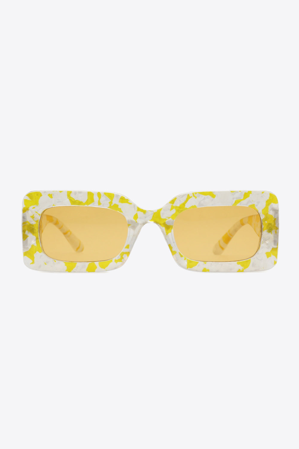 CUTIE Tortoiseshell Rectangle Polycarbonate Sunglasses