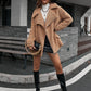 Double Take Zip-Up Collared Teddy Jacket