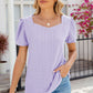 Eyelet Puff Sleeve T-Shirt