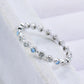 925 Sterling Silver Zircon and Natural Moonstone Ring