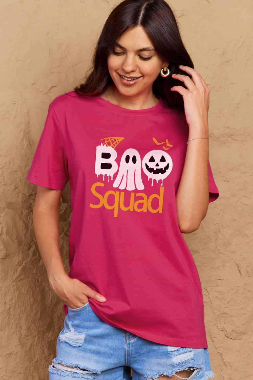 Simply Love Halloween Full Size BOO SQUAD Graphic Cotton T-Shirt