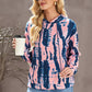 Women's Full Size Tie-Dye Drawstring Hoodie with Pocket