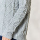 BiBi Cable Knit Round Neck Dust Sage Green Sweater - Brand BiBi
