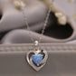 Women's Opal Heart Pendant Necklace