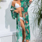 Floral Tie Waist Duster Cover Up