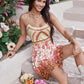 Printed Scoop Neck Mini Cami Dress