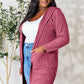 Basic Bae Full Size Ribbed Open Front Long Sleeve Cardigan