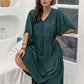 Plus Size Tie Neck Balloon Sleeve Midi Dress