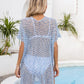 Openwork V-Neck Short Sleeve Cover Up