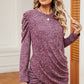 Round Neck Puff Sleeve T-Shirt