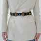Jessica Anne Beauty Double Buckle PU Leather Belt