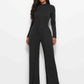 SavannahJayJumpers Long Sleeve Mock Neck Wide Leg Jumpsuit