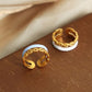 Enamel 18K Gold-Plated Open Ring