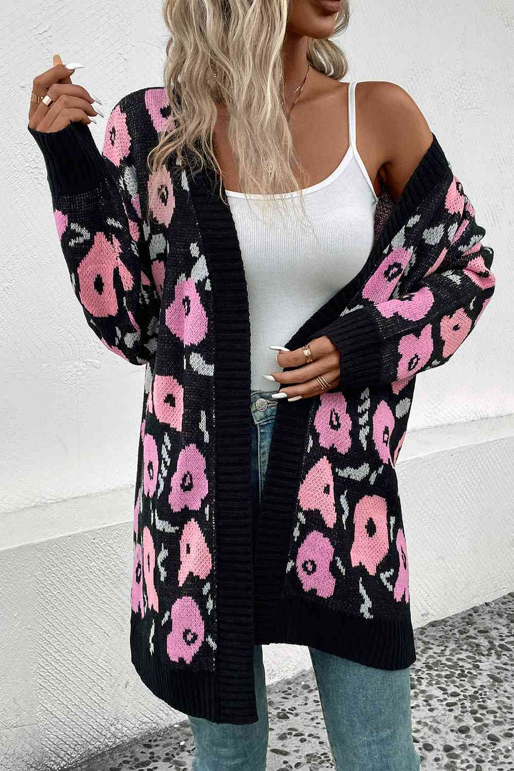 ModDanzyCloset Black Open Front Longline Cardigan