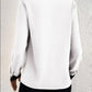 Women's Ava Contrast Trim V-Neck Long Sleeve Blouse