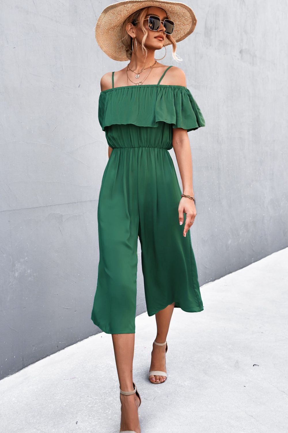 Women's Spaghetti Strap Layered Jumpsuit