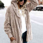 Teddy Hooded Jacket with Pockets