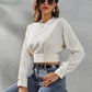 Round Neck Long Sleeve Blouse