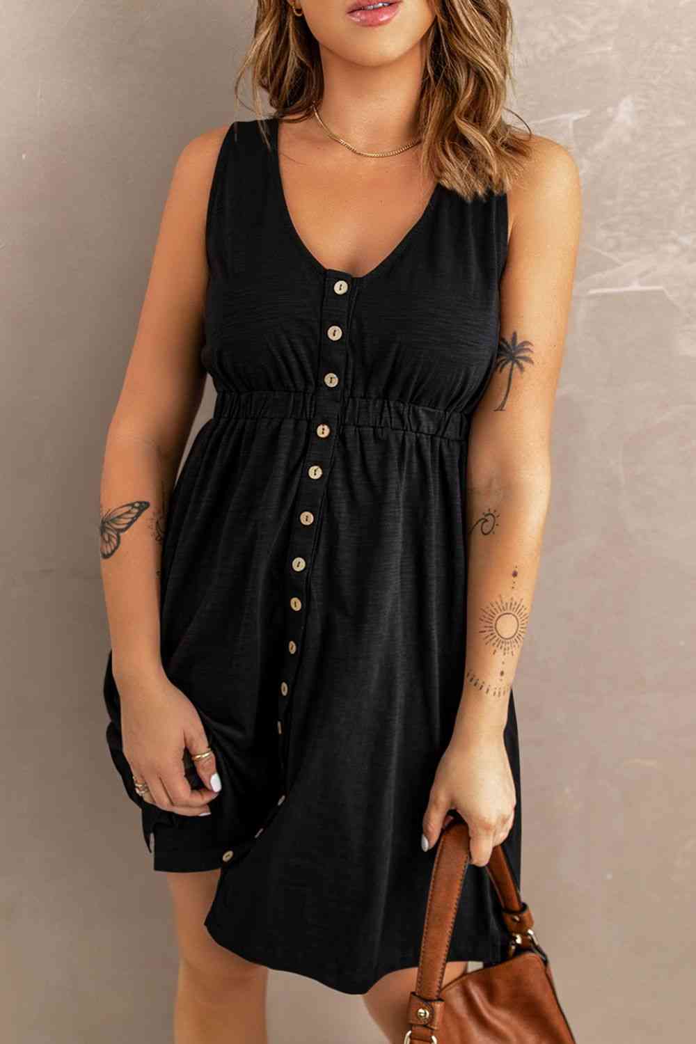 Women's Dana Sleeveless Button Down Mini Magic Dress