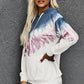 Full Size Oversized Boho Blue Tie-dye Drop Shoulder Hoodie