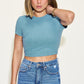 Basic Bae Cropped Full Size Ribbed Round Neck Short Sleeve T-Shirt