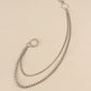 Women's Double-Layered Metal Chain Belt