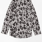 Leopard V-Neck Dropped Shoulder Blouse
