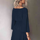 Tie Neck Flare Sleeve Mini Dress