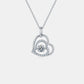 Moissanite 925 Sterling Silver Heart Necklace