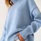 Turtle Neck Dropped Shoulder Sweater