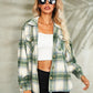 Plaid Button Down Collared Jacket