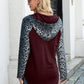 Leopard Raglan Sleeve Hoodie