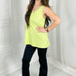 Blumin Apparel Chance of Sun Full Size Ribbed V-Neck Tank in Green