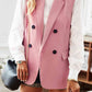 Double-Breasted Sleeveless Blazer