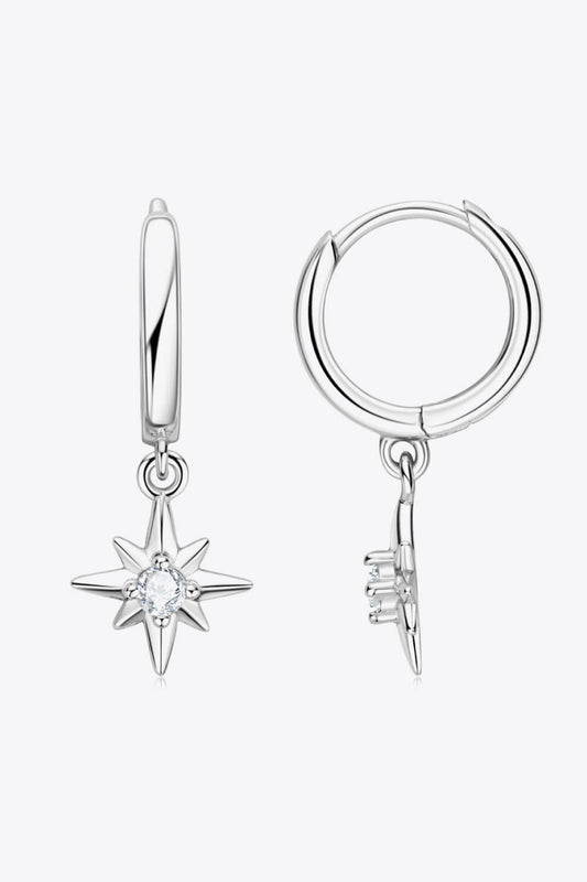 Above The Sky Moissanite Star Drop Earrings