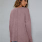 Beauteous Dropped Shoulder High-Low Waffle-Knit Top