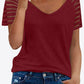 Full Size V-Neck Raglan Sleeve Tee