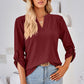 Notched Roll-Tab Sleeve T-Shirt