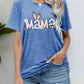Seasonal Easter MAMA Graphic Round Neck T-Shirt