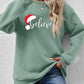 Christmas BELIEVE Graphic Long Sleeve Sweatshirt