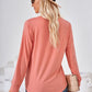 Square Neck Ruched Long Sleeve Blouse